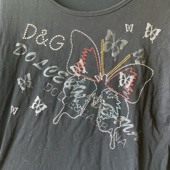 Vintage Dolce & Gabbana Long Sleeve Bedazzled Top - Picture 3 of 6